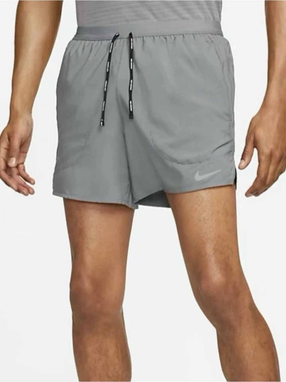 Nike Flex Stride Dri-fit 5" Brief Lined Men's Gray Running Shorts Small